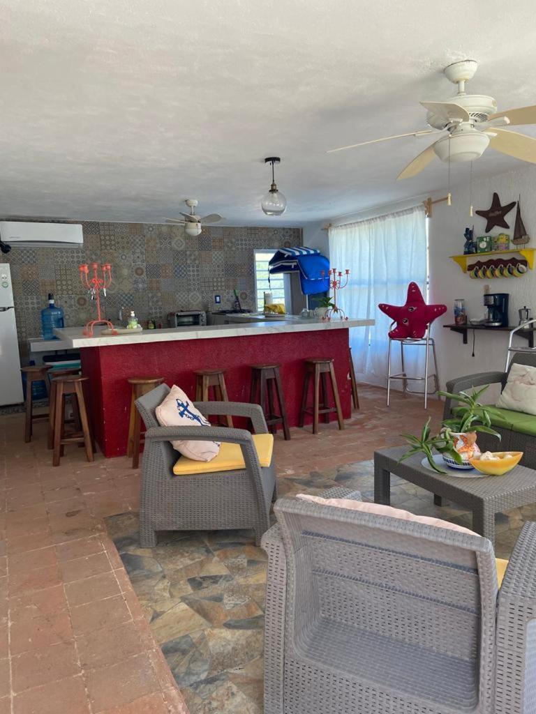 Casa Ibiza Celestun Villa Bagian luar foto
